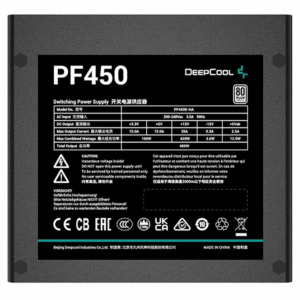 DeepCool PF450D H3 DeepCool PF450D - 450W 80 Plus Power Supply