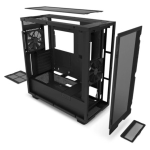 NZXT H7 Flow Matte Black H5 NZXT H7 Flow - Black - Mid-Tower Airflow Case