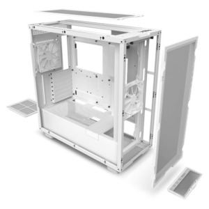 NZXT H7 Flow Matte White H5 NZXT H7 Flow - White - Mid-Tower Airflow Case
