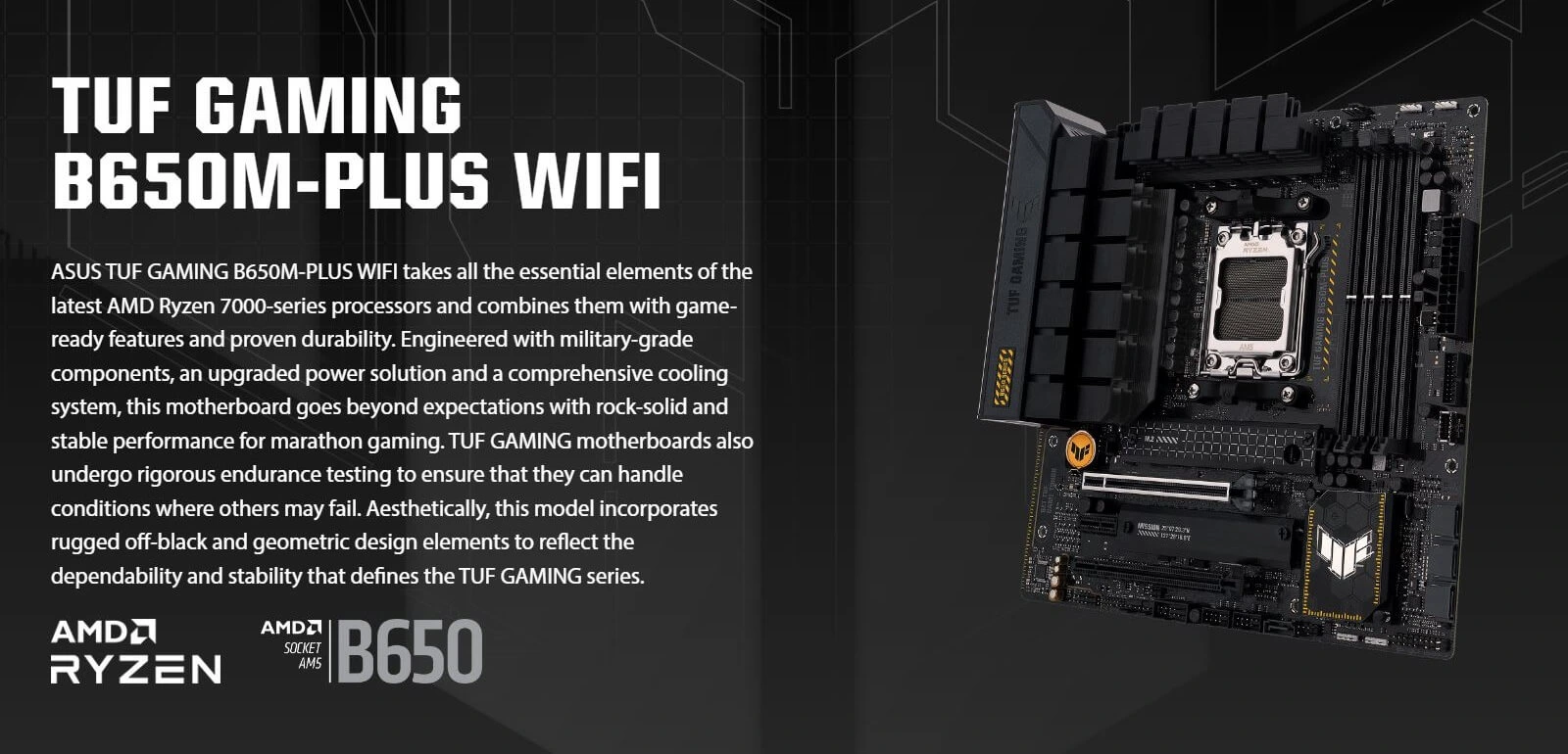 Asus TUF Gaming B650M-Plus WiFi - Socket AM5 - Giá Tốt Tháng 11