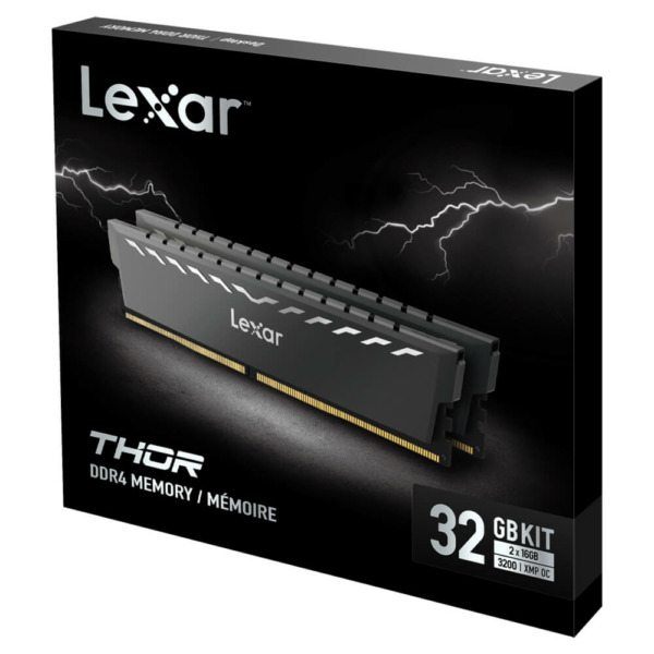 Lexar Thor – 32GB (2x16GB) DDR4 – Bus 3200 MHz Cas 16 – LD4BU016G-R3200GDXG