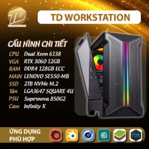 TD Workstation 03 (Dual Xeon 6138, Ram 128GB ECC, RTX3060, SSD 2TB)