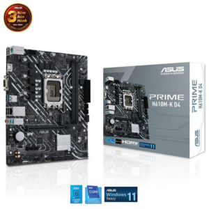 Asus Prime H610M K D4 Socket 1700 H2 Asus Prime H610M-K D4 - Socket 1700