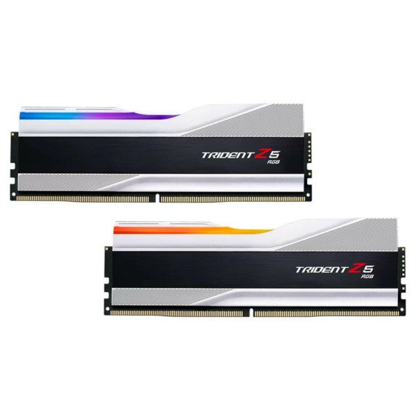 GSkill Trident Z5 RGB Silver – 32GB (2x16GB) DDR5 – Bus 6000MHz Cas 36 ( R-6000J3636C32G-TZ5RS )