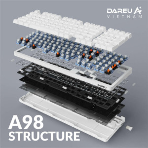 DAREU A98 PRO Structure DAREU A98 PRO Timeless - Triple Mode | DareU DREAM Switch | RGB Gaming Wireless Keyboard