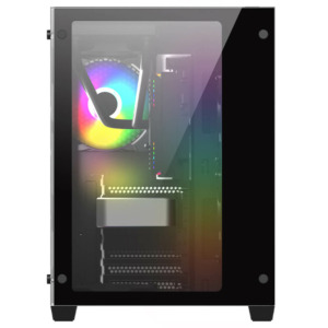 1STPLAYER MV7 Black H2 1STPLAYER MV7 Black - Mid-Tower Gaming Case