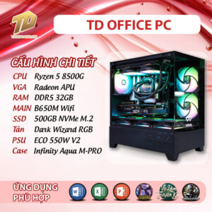 TD OFFICE PC (R5-8500G, B650M, 32GB DDR5, SSD 500GB)