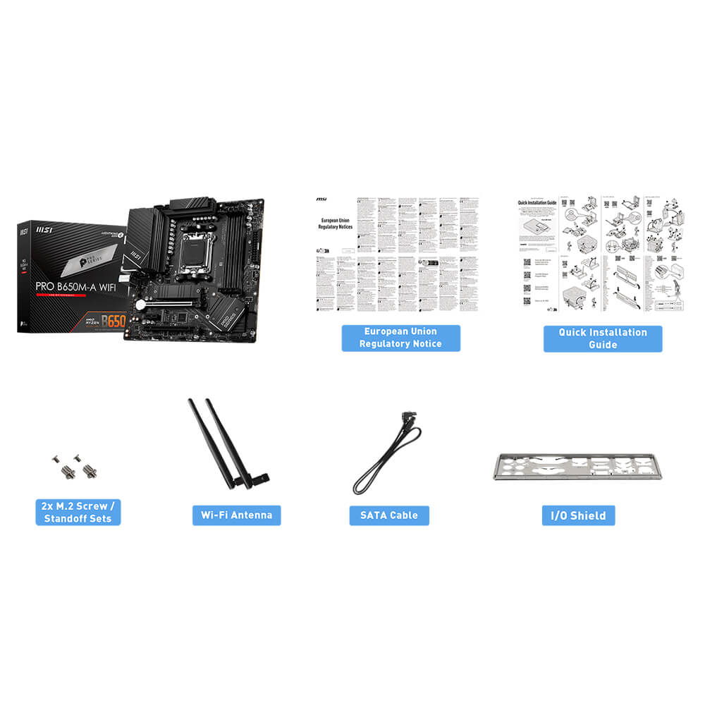 MSI PRO B650M A WIFI H6 MSI PRO B650M-A WIFI - Socket AM5