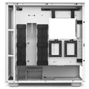 NZXT H7 Flow RGB Matte White - ATX Mid-Tower with RGB Fans