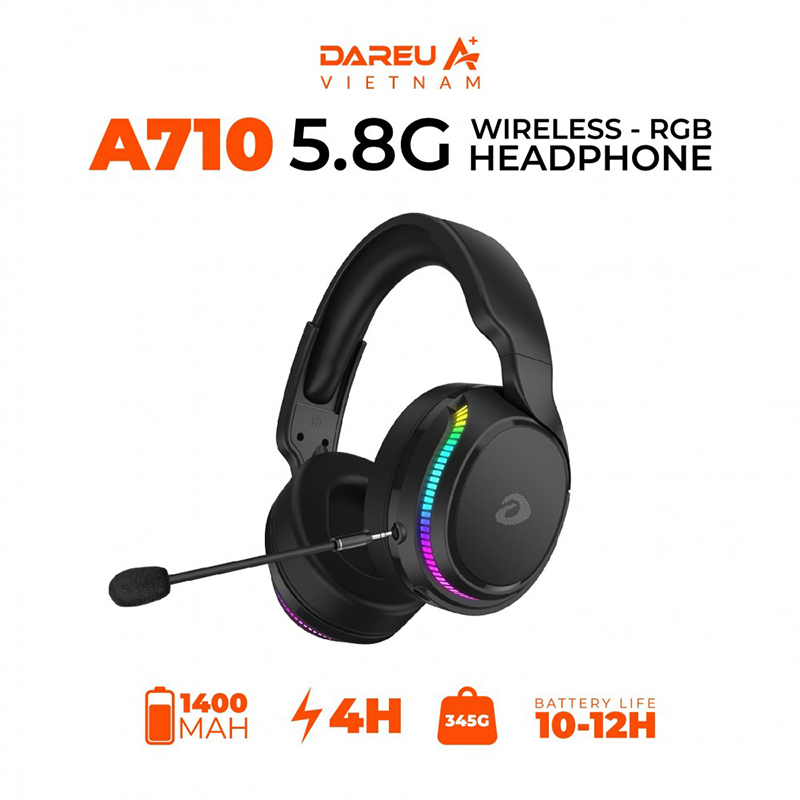 DAREU A710 White - Wireless 5.8G Headset DAREU A710 White - Wireless 5.8G Headset