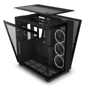 NZXT H9 Elite Black H5 NZXT H9 Elite Matte Black - Premium Dual-Chamber Mid-Tower Airflow Case