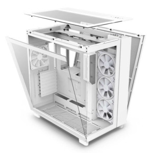 NZXT H9 Elite White H5 NZXT H9 Elite Matte White - Premium Dual-Chamber Mid-Tower Airflow Case