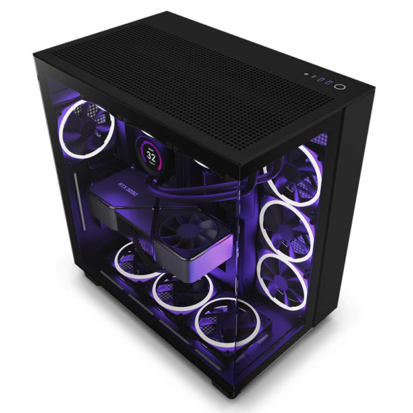 NZXT H9 Flow Matte Black – Dual-Chamber Mid-Tower Airflow Case