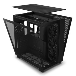 NZXT H9 Flow Black H5 NZXT H9 Flow Matte Black - Dual-Chamber Mid-Tower Airflow Case