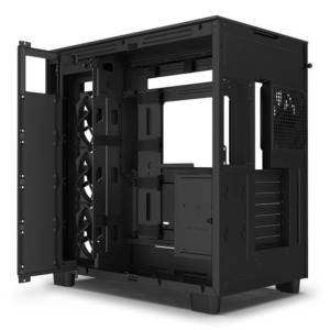 NZXT H9 Flow Black H6 NZXT H9 Flow Matte Black - Dual-Chamber Mid-Tower Airflow Case