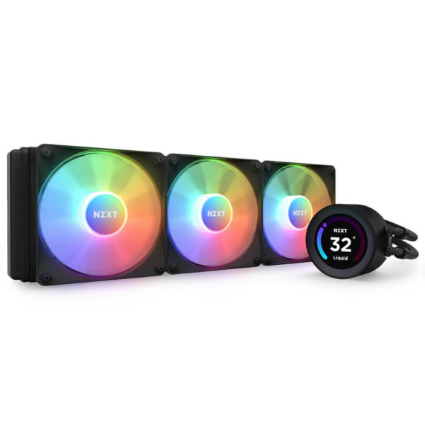 NZXT Kraken Elite 360 RGB Matte Black – 360mm AIO Liquid Cooler with LCD Display and RGB Fans