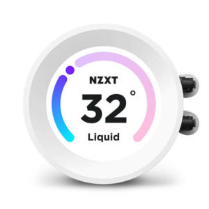 NZXT Kraken Elite RGB White H1 NZXT Kraken Elite 360 RGB Matte White - 360mm AIO Liquid Cooler with LCD Display and RGB Fans