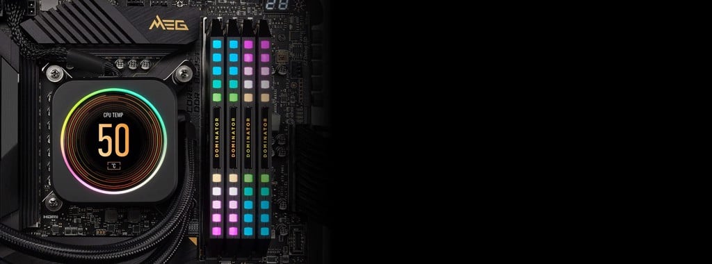 Corsair DOMINATOR® PLATINUM RGB Black - 64GB (2x32GB) DDR5 - Bus 6000MHz Cas 40