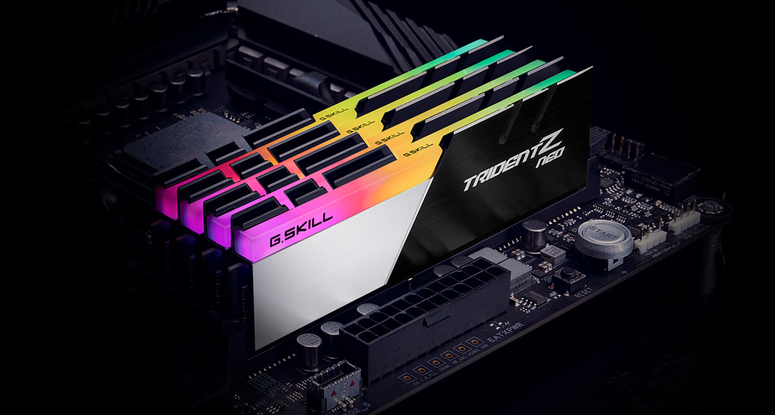 GSkill Trident Z Neo RGB - 64GB (2x32GB) DDR4 - Bus 3600MHz Cas18 GSkill Trident Z Neo RGB - 64GB (2x32GB) DDR4 - Bus 3600MHz Cas18