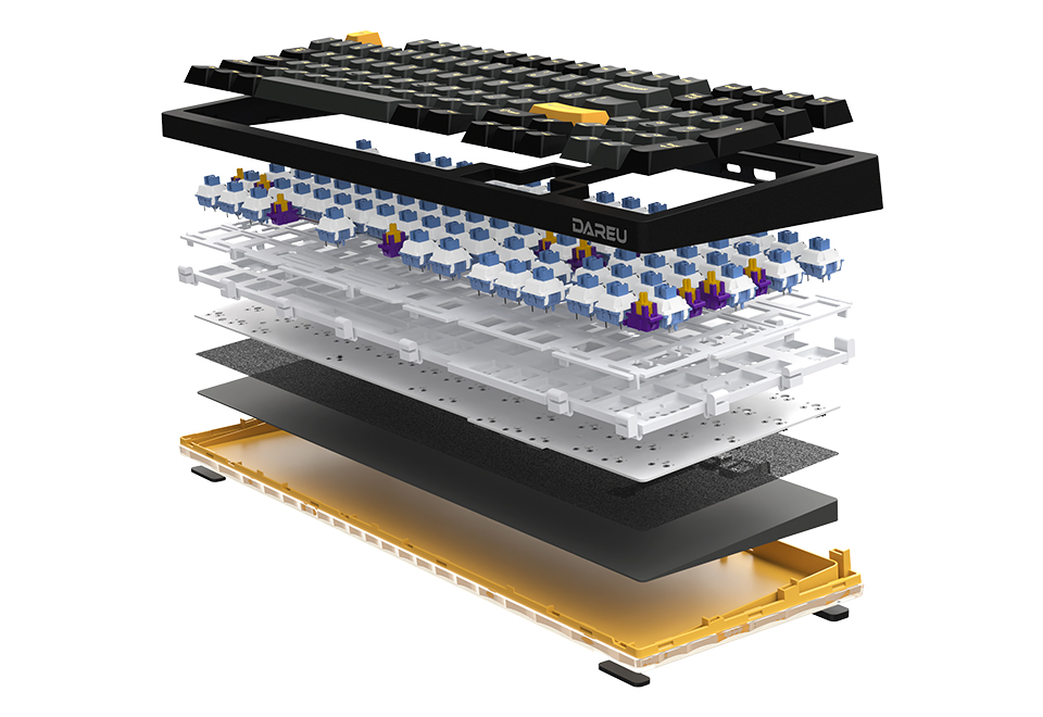 DAREU A98 PRO RED WAVE - Triple Mode | DareU DREAM Switch | RGB Gaming Wireless Keyboard DAREU A98 PRO RED WAVE - Triple Mode | DareU DREAM Switch | RGB Gaming Wireless Keyboard