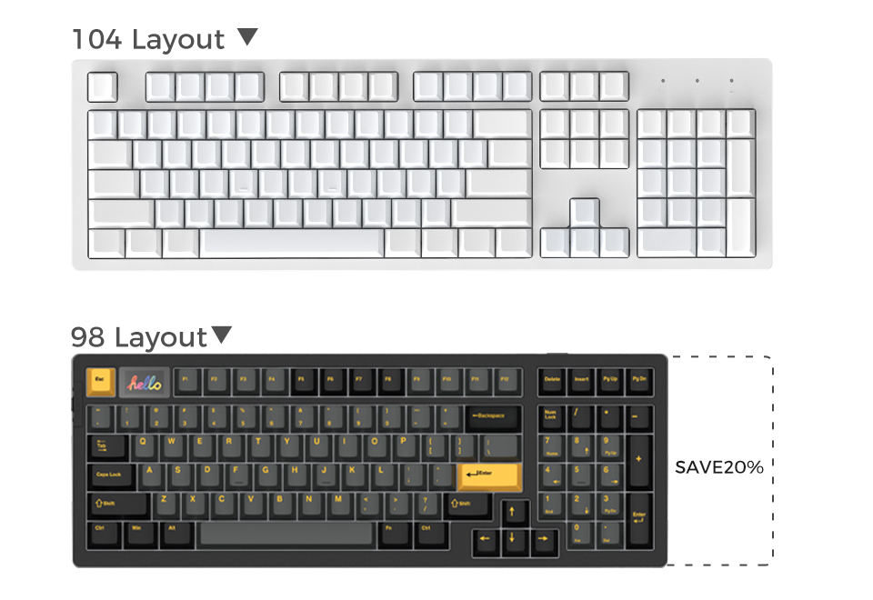 DAREU A98 PRO Tiramisu - Triple Mode | DareU DREAM Switch | RGB Gaming Wireless Keyboard DAREU A98 PRO Tiramisu - Triple Mode | DareU DREAM Switch | RGB Gaming Wireless Keyboard