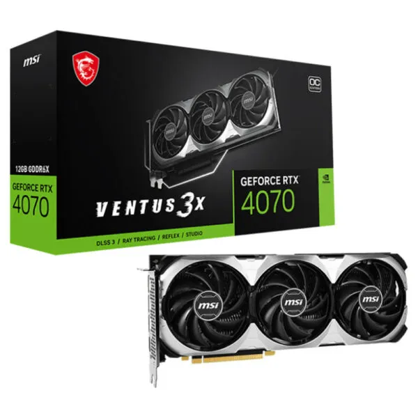 MSI GeForce RTX™ 4070 VENTUS 3X E 12G OC - 12GB GDDR6X