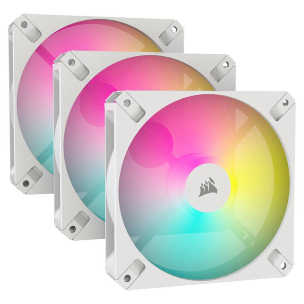 Corsair iCUE AR120 White – Digital RGB 120mm PWM Fan – Triple Pack
