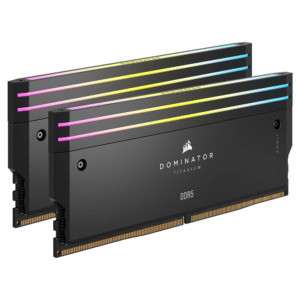 Corsair DOMINATOR TITANIUM Black Heatspreader DDR5 H2 Corsair DOMINATOR TITANIUM RGB Black Heatspreader - 32GB (2x16GB) DDR5 - Bus 6000MHz Cas 30