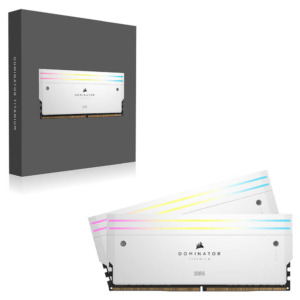 Corsair DOMINATOR TITANIUM White Heatspreader DDR5 H4 Corsair DOMINATOR TITANIUM RGB White Heatspreader - 32GB (2x16GB) DDR5 - Bus 7200MHz Cas 34
