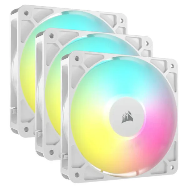 Corsair RS120 ARGB - 120mm PWM Fans - Triple Pack - White