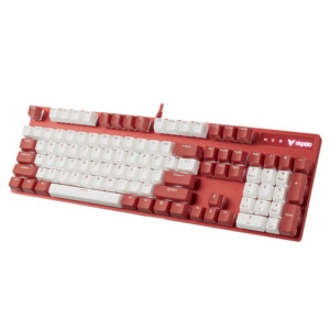 Rapoo V500Pro White Red H6 Rapoo V500 Pro Red And White - Gaming Mechanical Keyboard