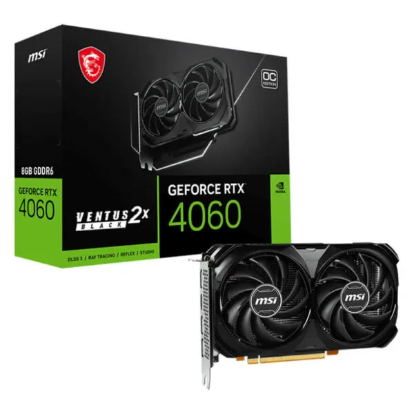 MSI GeForce RTX™ 4060 VENTUS 2X BLACK 8G OC - 8GB GDDR6