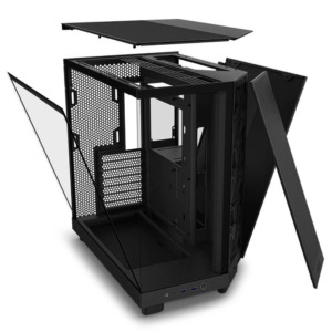 NZXT H6 Flow Matte Black H5 NZXT H6 Flow Matte Black - Compact Dual-Chamber Mid-Tower Airflow Case