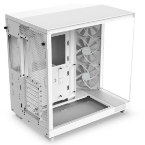 NZXT H6 Flow Matte White H4 NZXT H6 Flow Matte White - Compact Dual-Chamber Mid-Tower Airflow Case