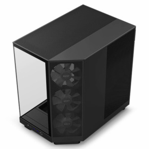 NZXT H6 Flow RGB Matte Black H3 NZXT H6 Flow RGB Matte Black - Compact Dual-Chamber Mid-Tower Airflow Case with RGB Fans