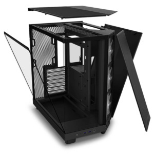 NZXT H6 Flow RGB Matte Black H4 NZXT H6 Flow RGB Matte Black - Compact Dual-Chamber Mid-Tower Airflow Case with RGB Fans