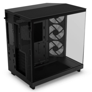 NZXT H6 Flow RGB Matte Black H5 NZXT H6 Flow RGB Matte Black - Compact Dual-Chamber Mid-Tower Airflow Case with RGB Fans