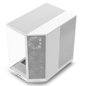 NZXT H6 Flow RGB Matte White H3 NZXT H6 Flow RGB Matte White - Compact Dual-Chamber Mid-Tower Airflow Case with RGB Fans
