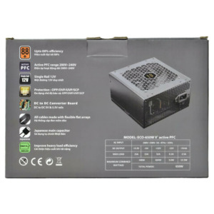 Infinity ECO 650W V3 H02 Infinity Eco V3 650w – DC to DC – Hiệu suất 88% – Active PFC – Single Rail