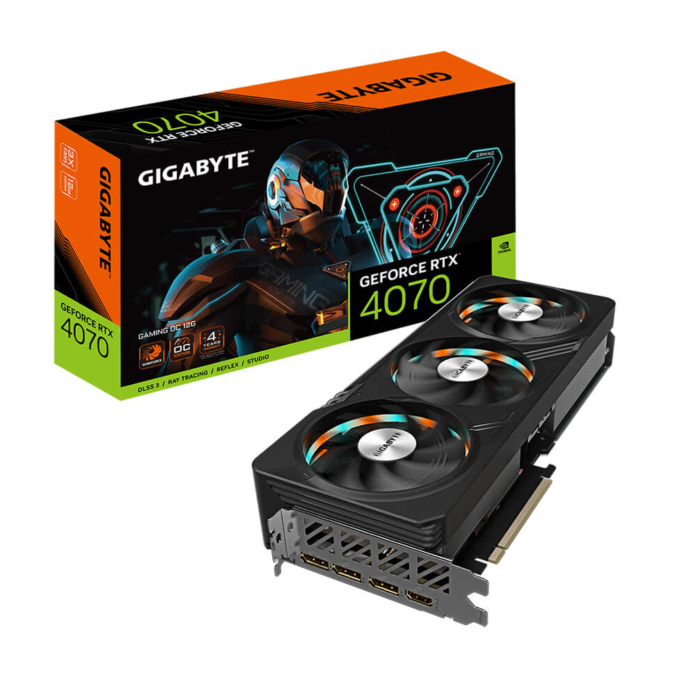 Gigabyte GeForce RTX™ 4070 GAMING OC 12G - 12GB GDDR6X Gigabyte GeForce RTX™ 4070 GAMING OC 12G - 12GB GDDR6X