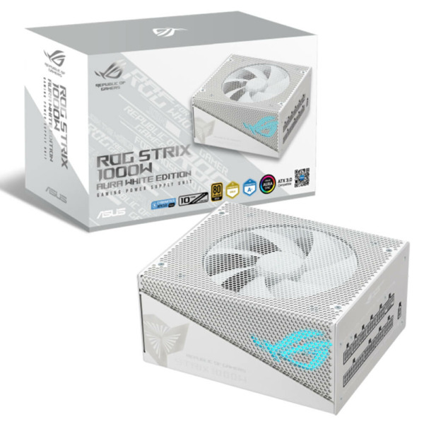 Asus ROG STRIX 1000W Gold Aura White Edition – 80 Plus Gold – Full Modular PSU