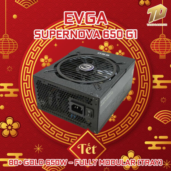 EVGA SuperNOVA 650 G1 – 80+ GOLD 650W – Fully Modular (TRAY)