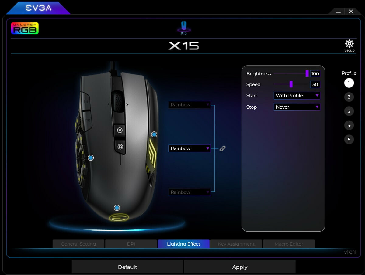 EVGA X15 MMO Gaming Mouse - 8k - Wired - Black - Customizable - 16,000 DPI - 5 Profiles - 20 Buttons - Ergonomic EVGA X15 MMO Gaming Mouse - 8k - Wired - Black - Customizable - 16,000 DPI - 5 Profiles - 20 Buttons - Ergonomic