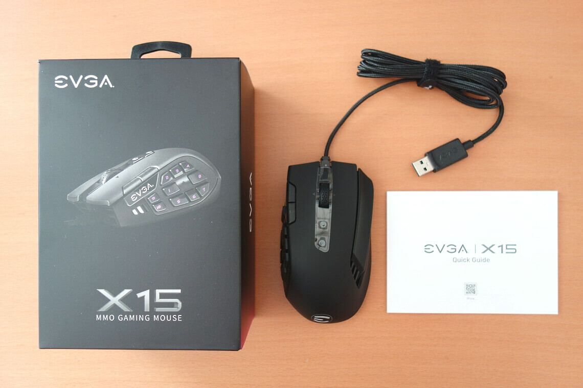EVGA X15 MMO Gaming Mouse - 8k - Wired - Black - Customizable - 16,000 DPI - 5 Profiles - 20 Buttons - Ergonomic EVGA X15 MMO Gaming Mouse - 8k - Wired - Black - Customizable - 16,000 DPI - 5 Profiles - 20 Buttons - Ergonomic