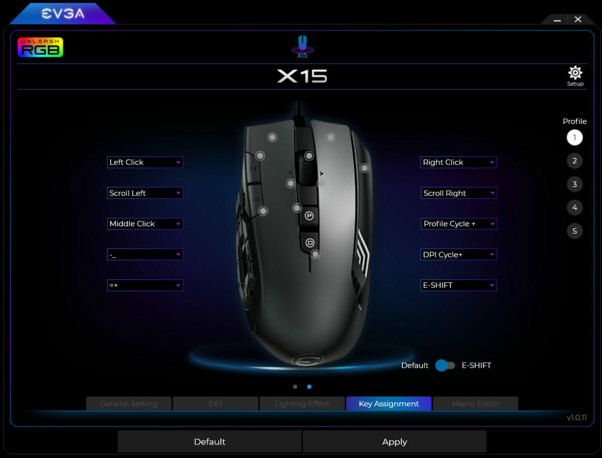 EVGA X15 MMO Gaming Mouse - 8k - Wired - Black - Customizable - 16,000 DPI - 5 Profiles - 20 Buttons - Ergonomic EVGA X15 MMO Gaming Mouse - 8k - Wired - Black - Customizable - 16,000 DPI - 5 Profiles - 20 Buttons - Ergonomic