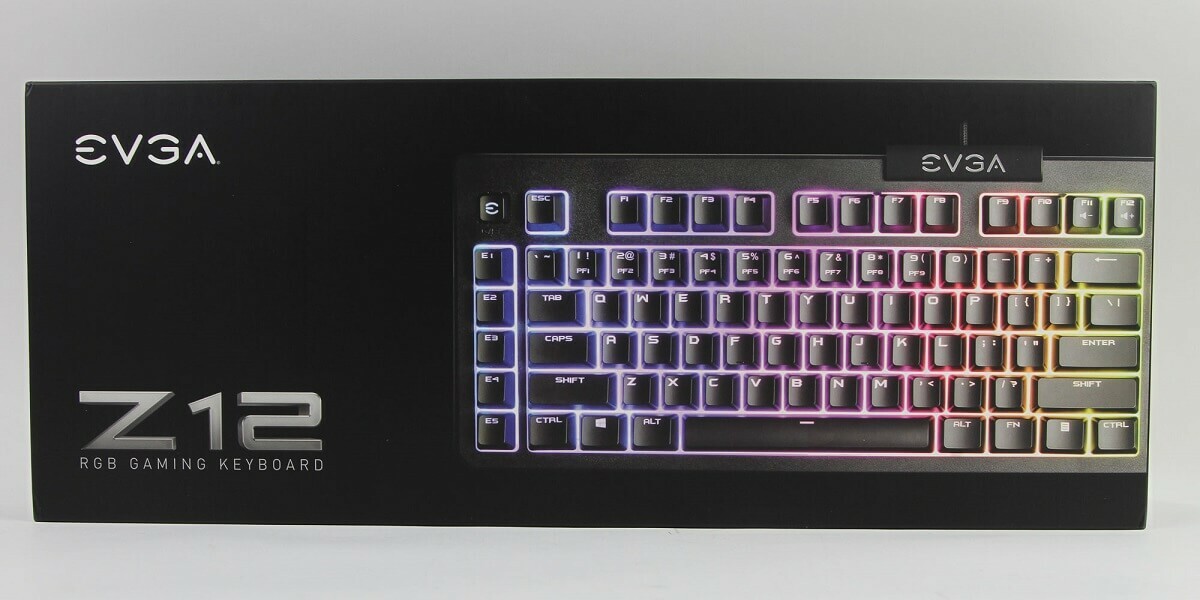 EVGA Z12 - RGB Gaming Keyboard - RGB Backlit LED - 5 Programmable Macro Keys - Dedicated Media Keys - Water Resistant EVGA Z12 - RGB Gaming Keyboard - RGB Backlit LED - 5 Programmable Macro Keys - Dedicated Media Keys - Water Resistant
