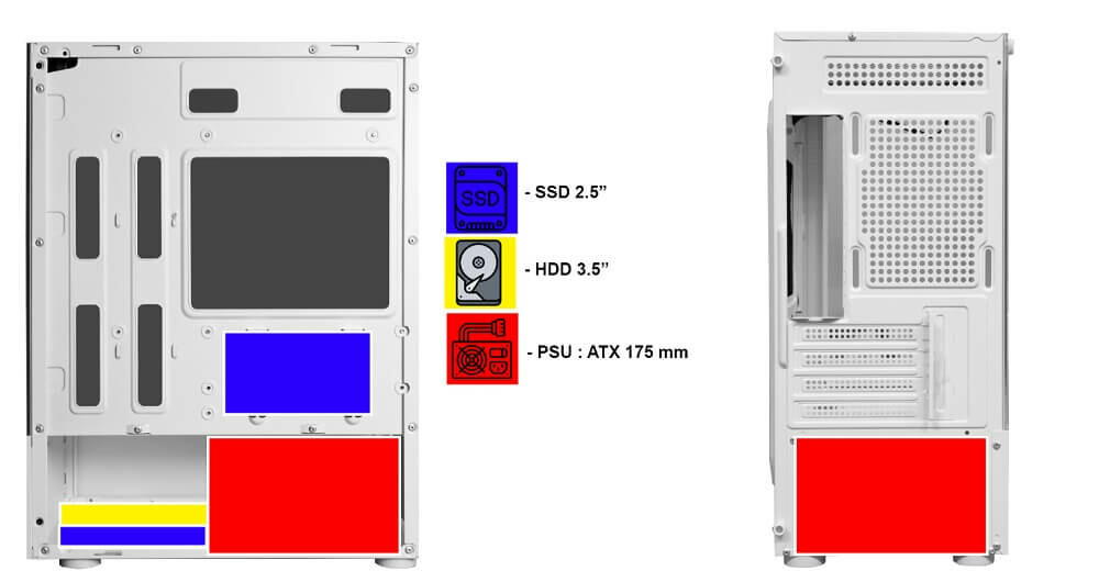 Infinity Aqua M White - Micro-ATX Chassis Infinity Aqua M White - Micro-ATX Chassis