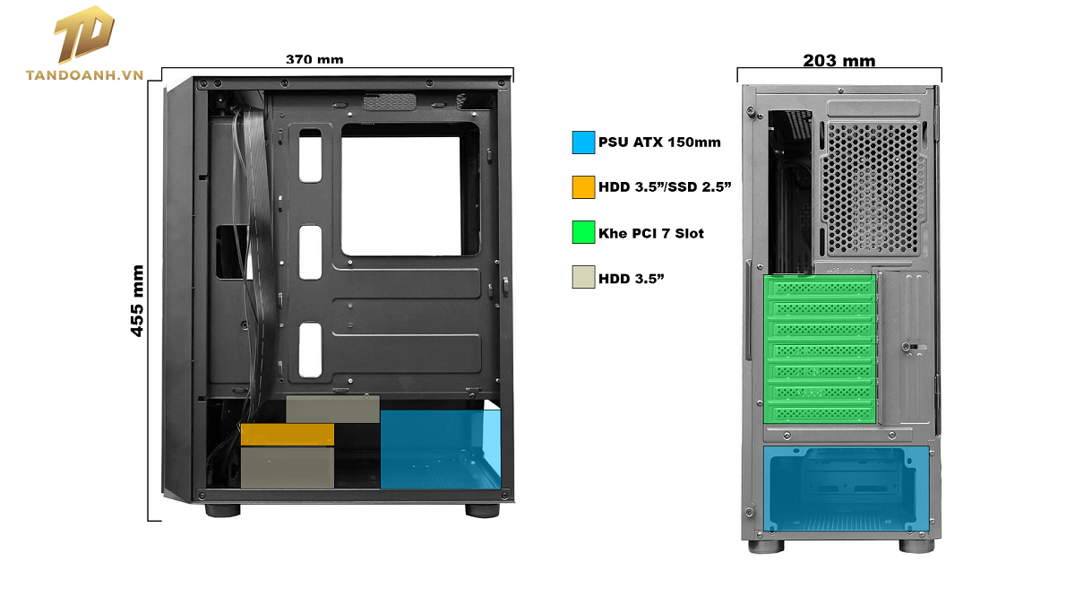 Infinity Hue - Black - ATX Gaming Chassis