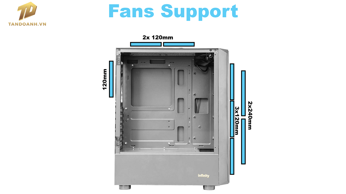 Infinity Hue - White - ATX Gaming Chassis Infinity Hue - White - ATX Gaming Chassis