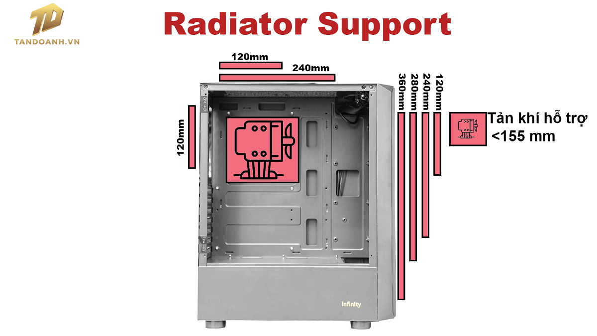 Infinity Hue - White - ATX Gaming Chassis Infinity Hue - White - ATX Gaming Chassis